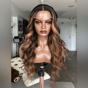 Auburn Brown Closure Wig